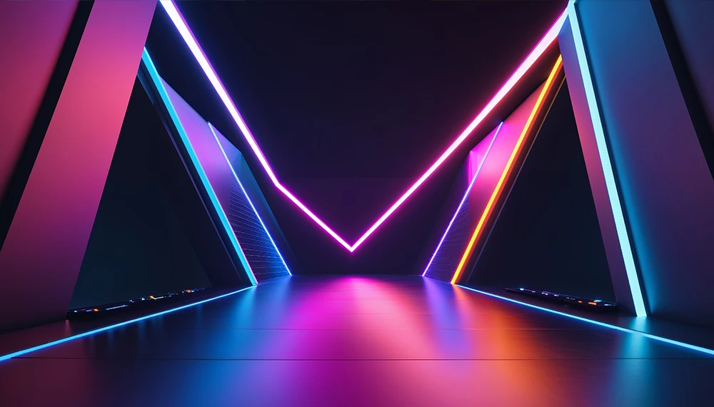 neon abstract plastic lighting