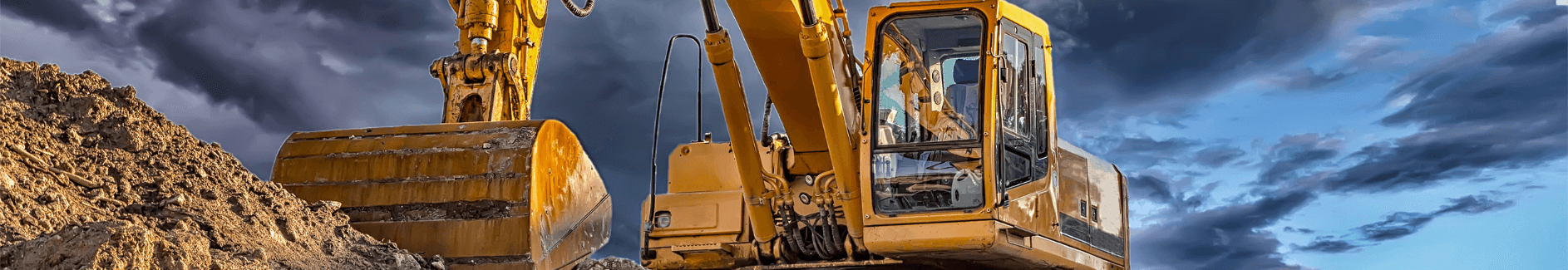 yellow construction digger tractor heavy equipment